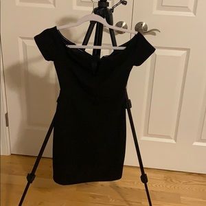 black bodycon mini dress worn once